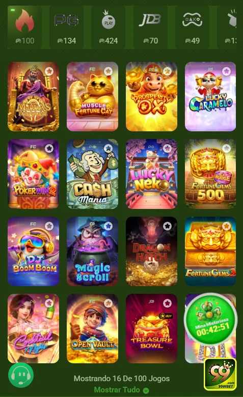 Jogador se divertindo com slots no 99Wbet